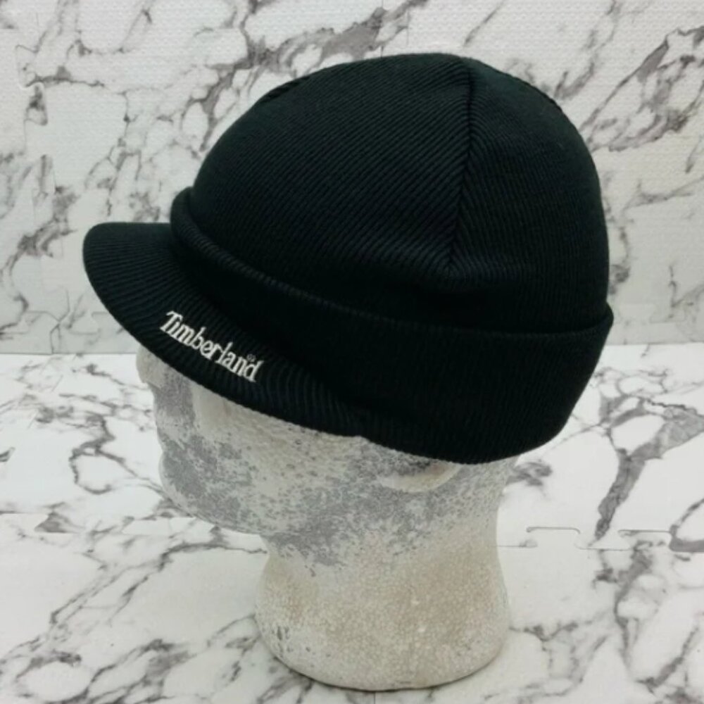 Men’s Timberland Black | White Brim Casual Beanies NWT - Picture 4 of 5